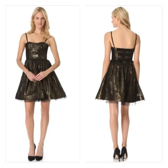 Alice + Olivia Yelle Bustier Flare Dress - Picture 2 of 8